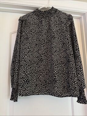 Sanctuary Black and White Printed Long Sleeve Blouse